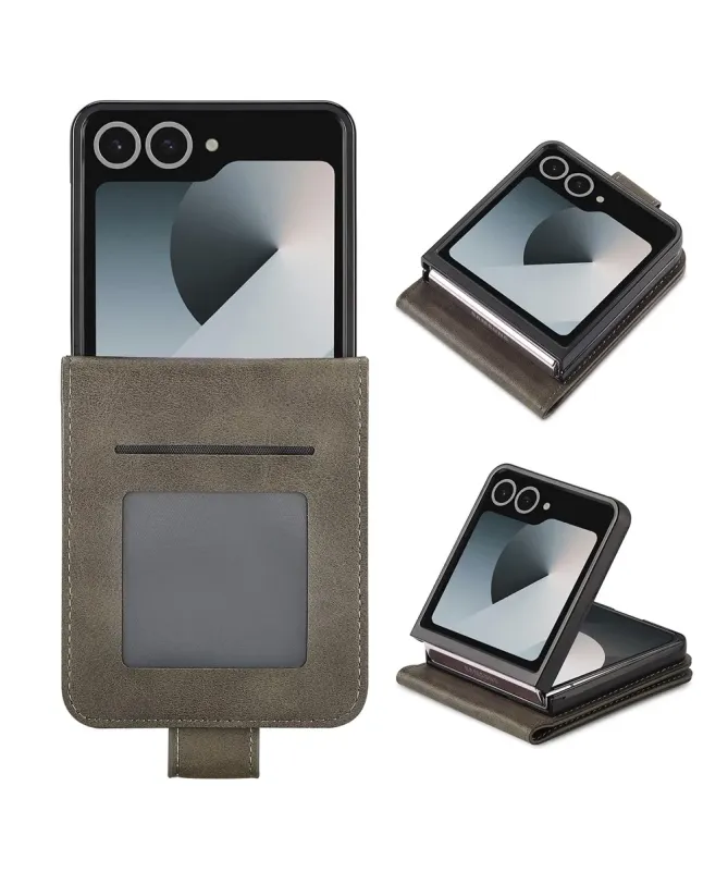 Housse Samsung Galaxy Z Flip 7 Effet Cuir LC.IMEEKE