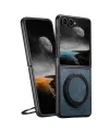 Coque Samsung Galaxy Z Flip 7 Effet Cuir Ciré avec Anneau | EXPLORER