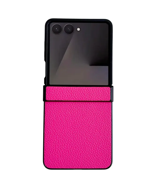 Coque Samsung Galaxy Z Flip 7 Protection Charnière Effet Litchi | TACT