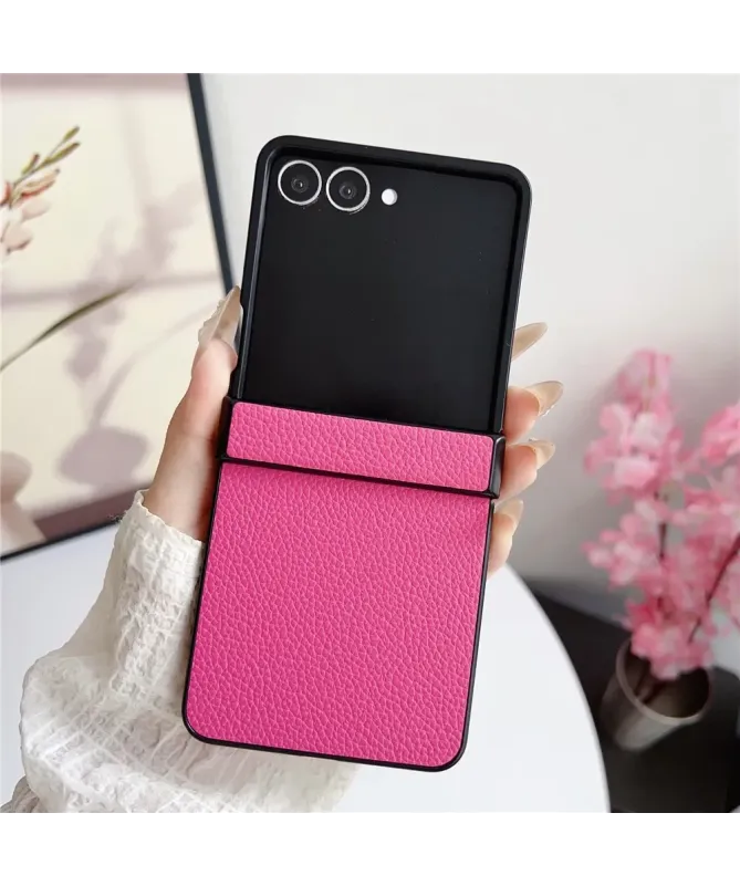 Coque Samsung Galaxy Z Flip 7 Protection Charnière Effet Litchi | TACT