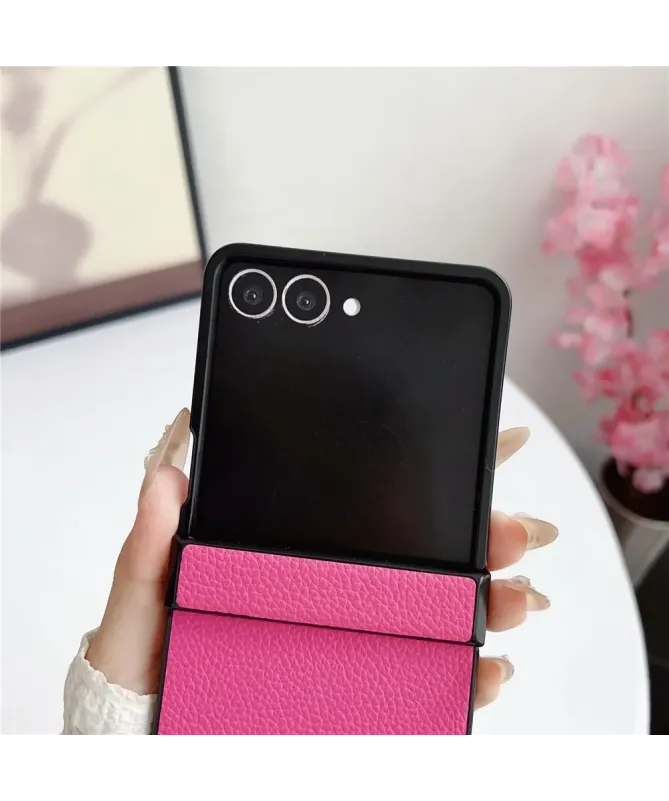 Coque Samsung Galaxy Z Flip 7 Protection Charnière Effet Litchi | TACT