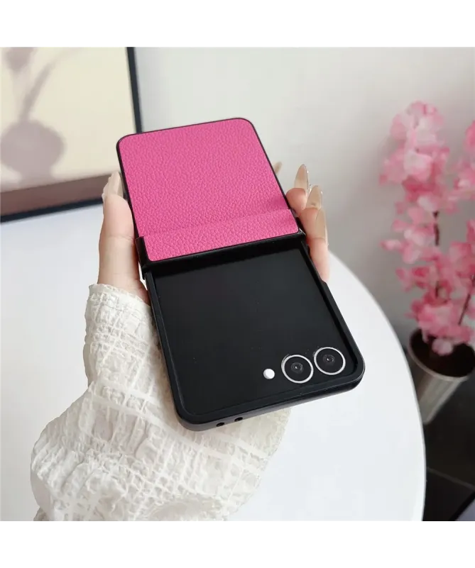Coque Samsung Galaxy Z Flip 7 Protection Charnière Effet Litchi | TACT