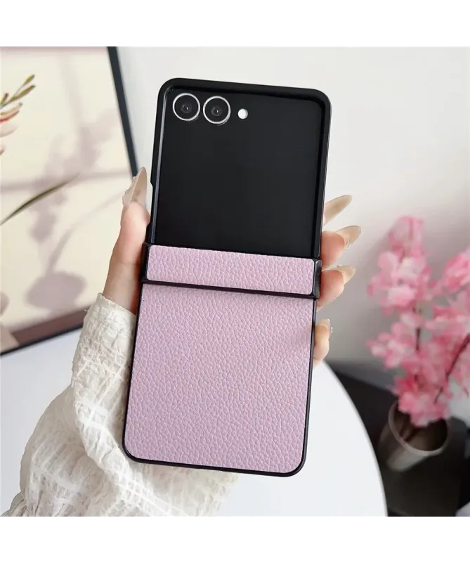 Coque Samsung Galaxy Z Flip 7 Protection Charnière Effet Litchi | TACT