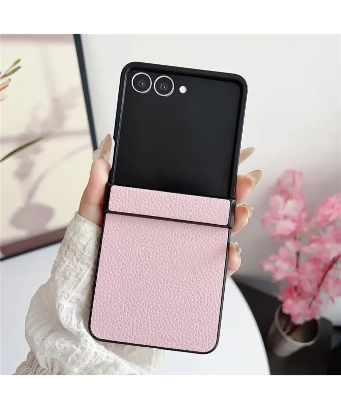 Coque Samsung Galaxy Z Flip 7 Protection Charnière Effet Litchi | TACT