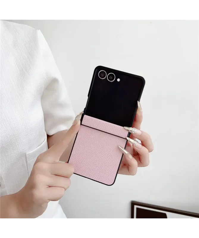 Coque Samsung Galaxy Z Flip 7 Protection Charnière Effet Litchi | TACT