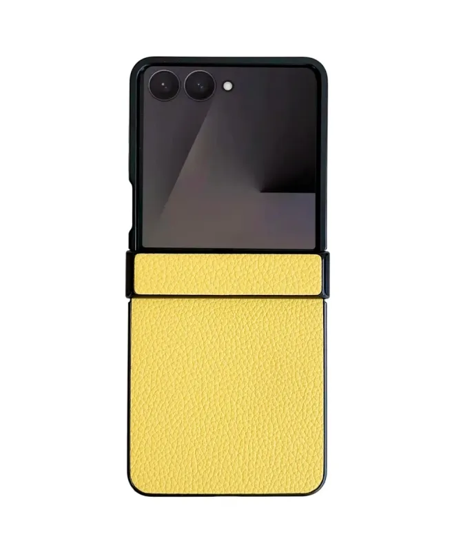 Coque Samsung Galaxy Z Flip 7 Protection Charnière Effet Litchi | TACT