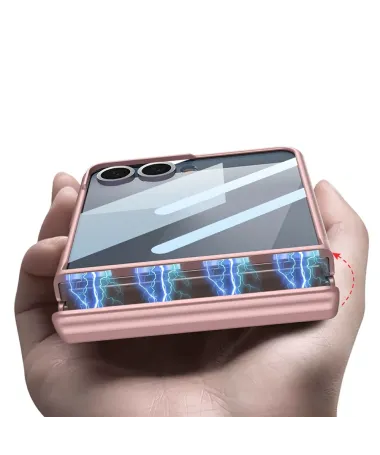 Coque Samsung Galaxy Z Flip 7 avec Protection Charnière Magnétique | MAGPRO Or Rose - photo 11