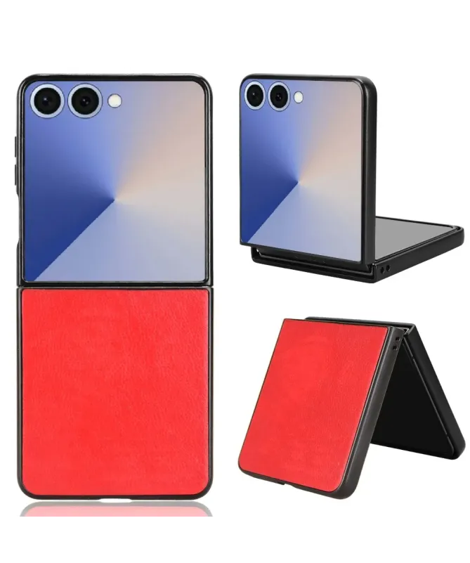 Coque Samsung Galaxy Z Flip 7 Effet Litchi | RUBYTEXT
