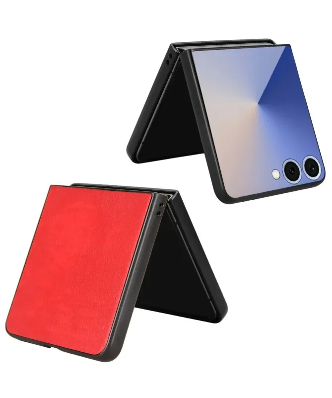 Coque Samsung Galaxy Z Flip 7 Effet Litchi | RUBYTEXT