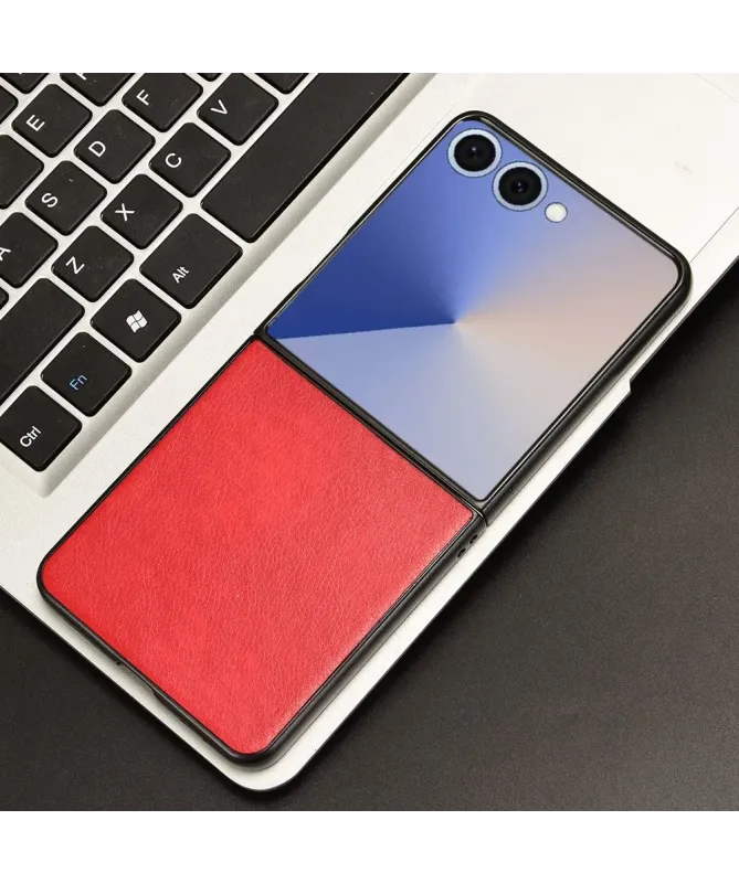 Coque Samsung Galaxy Z Flip 7 Effet Litchi | RUBYTEXT