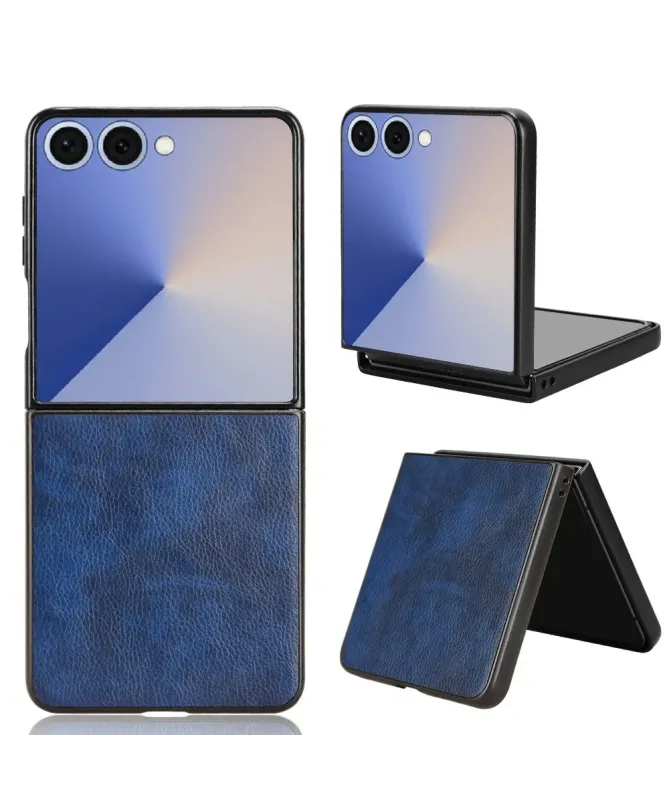 Coque Samsung Galaxy Z Flip 7 Effet Litchi | RUBYTEXT