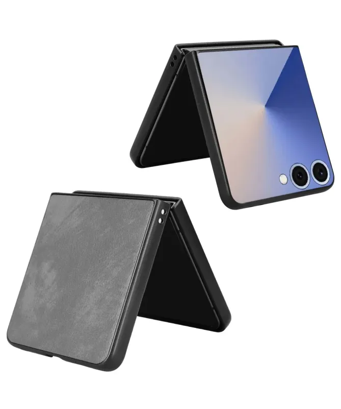 Coque Samsung Galaxy Z Flip 7 Effet Litchi | RUBYTEXT