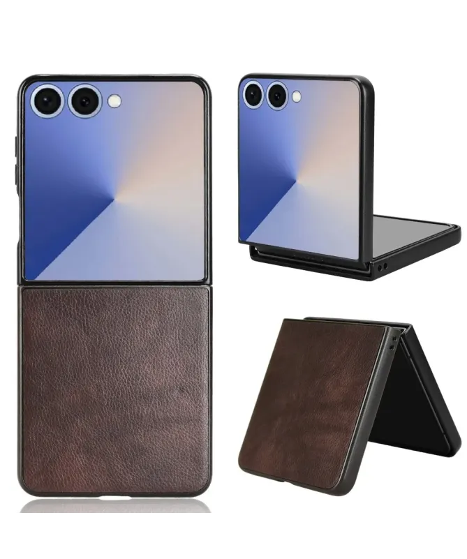 Coque Samsung Galaxy Z Flip 7 Effet Litchi | RUBYTEXT