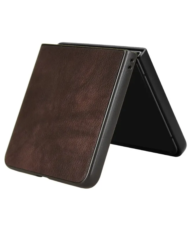 Coque Samsung Galaxy Z Flip 7 Effet Litchi | RUBYTEXT