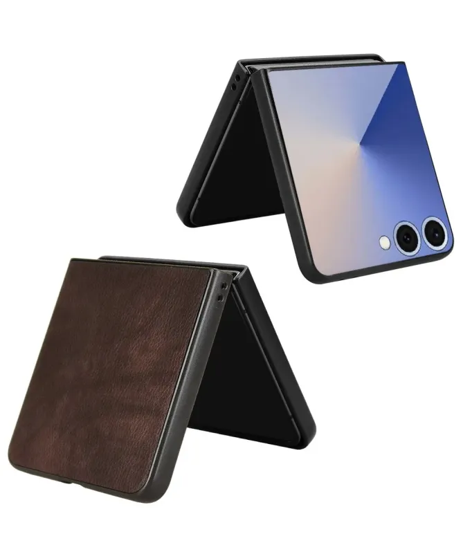 Coque Samsung Galaxy Z Flip 7 Effet Litchi | RUBYTEXT