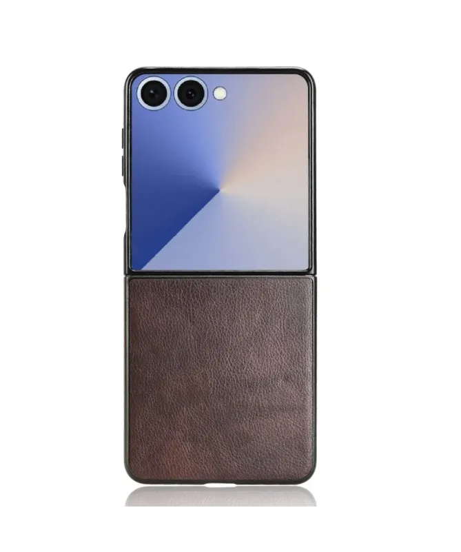 Coque Samsung Galaxy Z Flip 7 Effet Litchi | RUBYTEXT