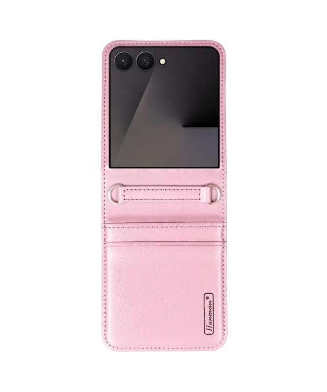 Coque Samsung Galaxy Z Flip 7 avec Porte-cartes Effet Cuir | MILL