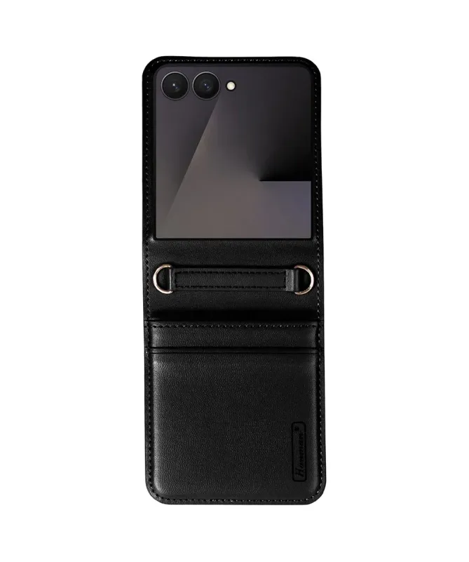 Coque Samsung Galaxy Z Flip 7 avec Porte-cartes Effet Cuir | MILL