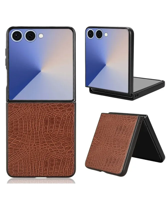 Coque Samsung Galaxy Z Flip 7 effet peau de croco