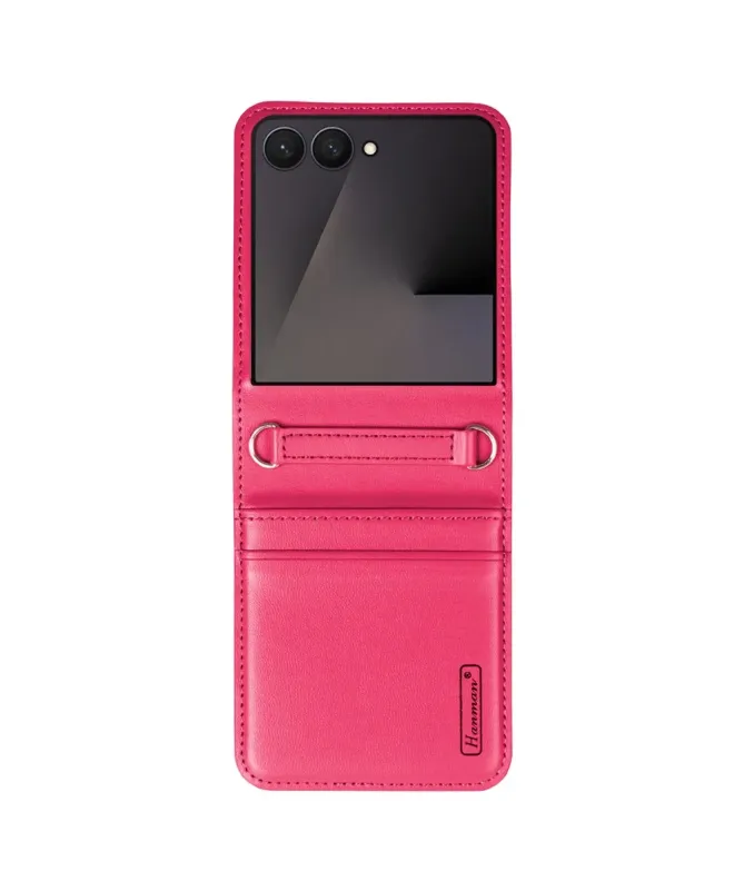 Coque Samsung Galaxy Z Flip 7 avec Porte-cartes Effet Cuir | MILL