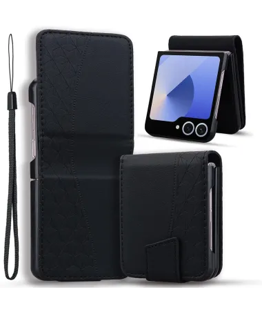 Coque Samsung Galaxy Z Flip 7 Motif Losanges avec Bracelet | RHOMBA