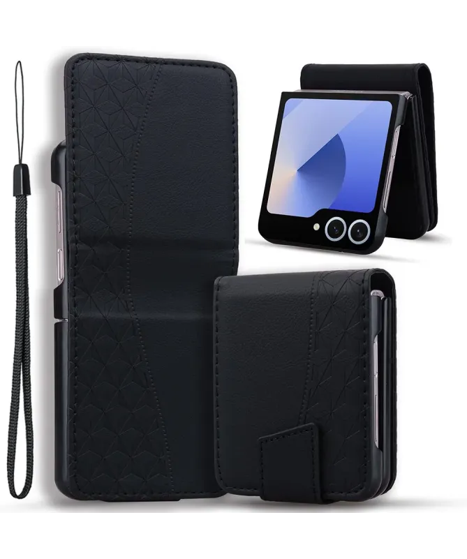 Coque Samsung Galaxy Z Flip 7 Motif Losanges avec Bracelet | RHOMBA