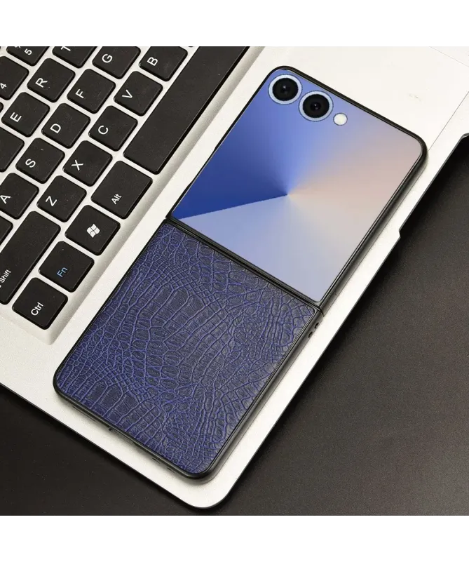 Coque Samsung Galaxy Z Flip 7 effet peau de croco