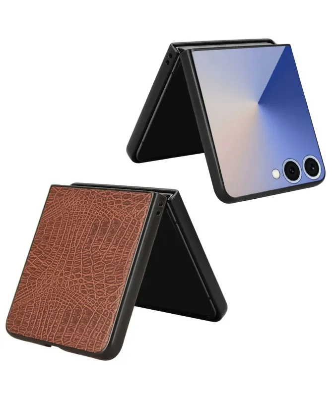 Coque Samsung Galaxy Z Flip 7 effet peau de croco