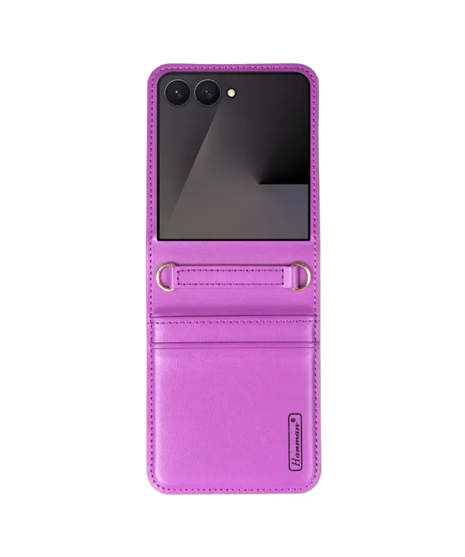 Coque Samsung Galaxy Z Flip 7 avec Porte-cartes Effet Cuir | MILL