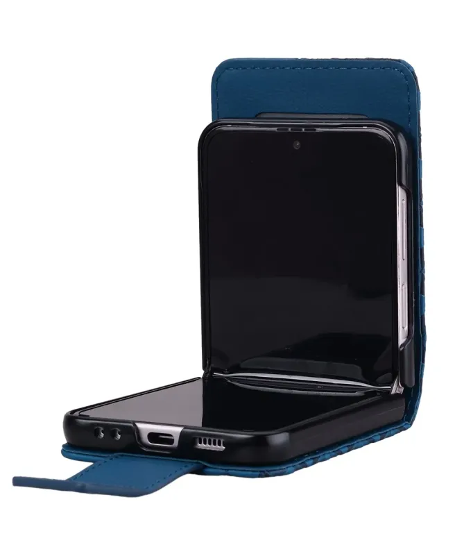 Coque Samsung Galaxy Z Flip 7 Motif Losanges avec Bracelet | RHOMBA