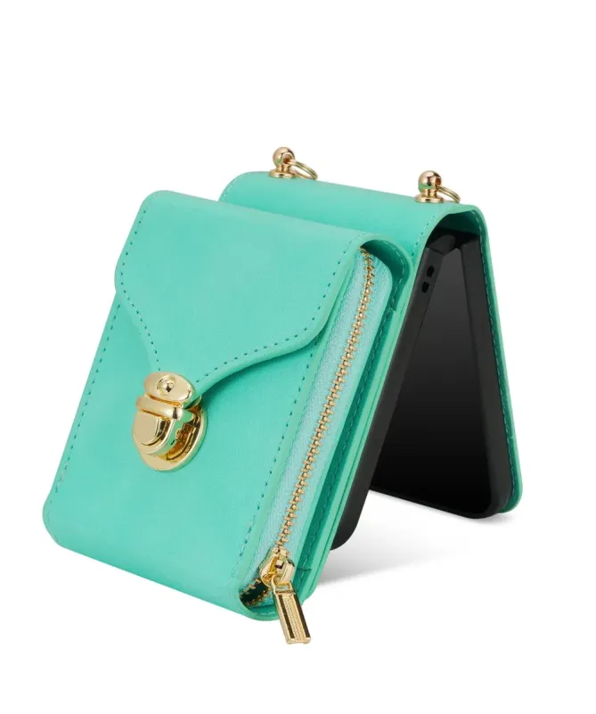 Coque Samsung Galaxy Z Flip 7 Portefeuille avec Fermeture Éclair | ROS