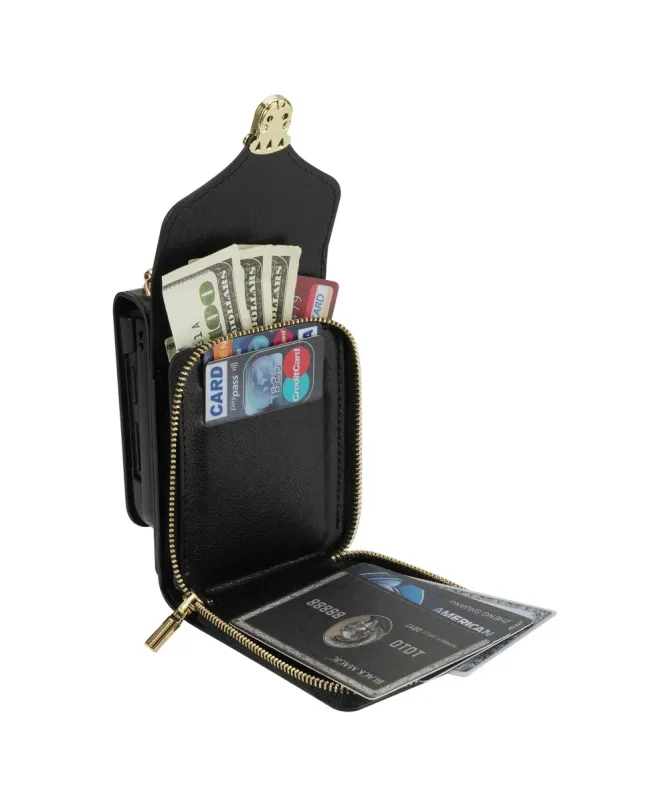 Coque Samsung Galaxy Z Flip 7 Portefeuille avec Fermeture Éclair | ROS