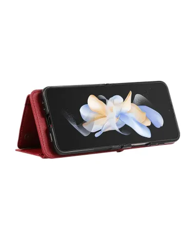 Coque Samsung Galaxy Z Flip 7 Portefeuille Zippé avec Support Anneau |