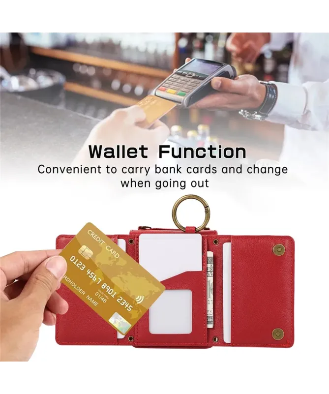 Coque Samsung Galaxy Z Flip 7 Portefeuille Zippé avec Support Anneau |