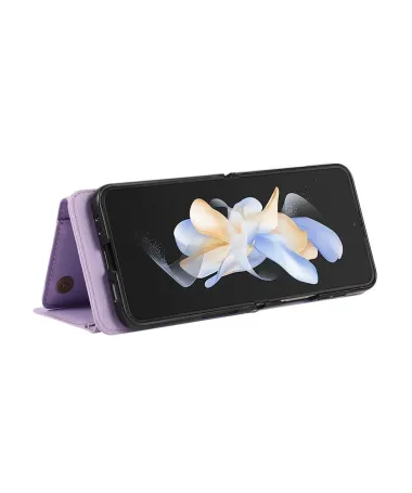 Coque Samsung Galaxy Z Flip 7 Portefeuille Zippé avec Support Anneau | RUBINA Violet clair - photo 30