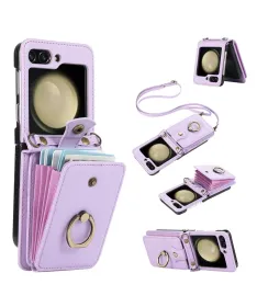 Coque Samsung Galaxy Z Flip 7 avec Porte-cartes et Anneau | VELARIS