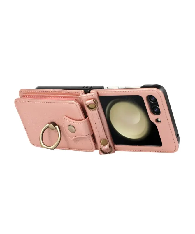 Coque Samsung Galaxy Z Flip 7 avec Porte-cartes et Anneau | VELARIS