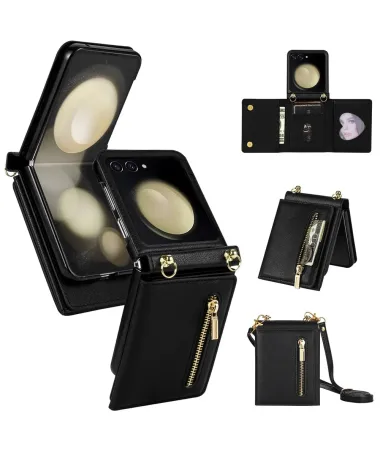 Coque Samsung Galaxy Z Flip 7 Portefeuille avec Fermeture Éclair | SEC