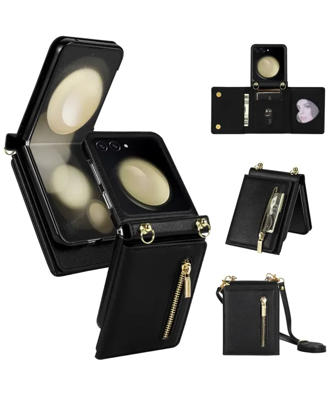 Coque Samsung Galaxy Z Flip 7 Portefeuille avec Fermeture Éclair | SEC