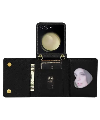 Coque Samsung Galaxy Z Flip 7 Portefeuille avec Fermeture Éclair | SEC