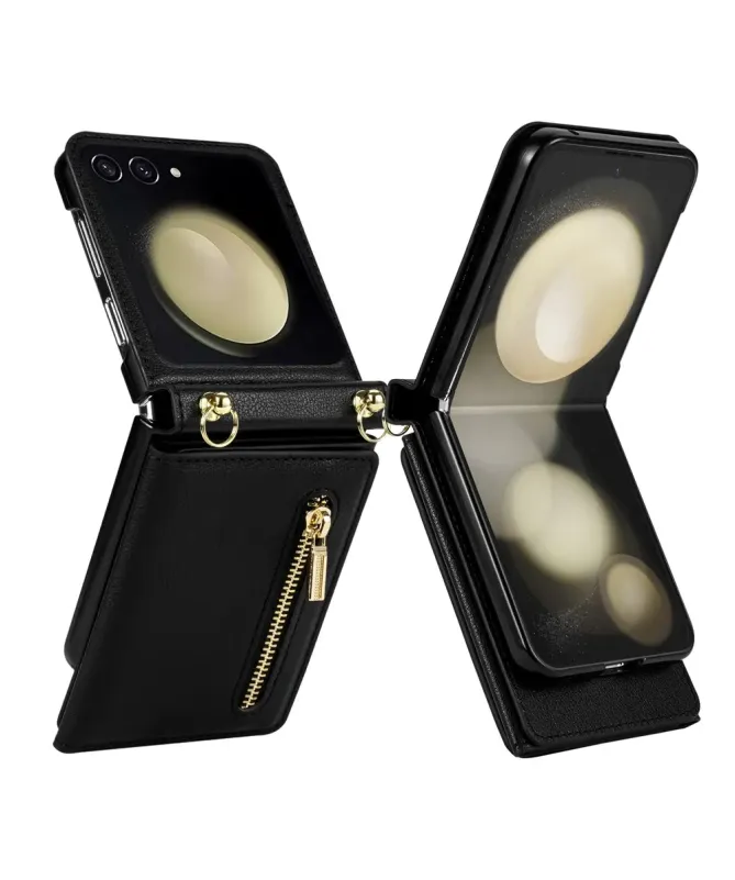 Coque Samsung Galaxy Z Flip 7 Portefeuille avec Fermeture Éclair | SEC