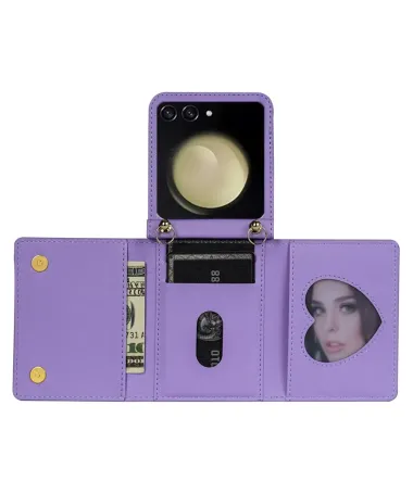 Coque Samsung Galaxy Z Flip 7 Portefeuille avec Fermeture Éclair | SECURA Violet - photo 8