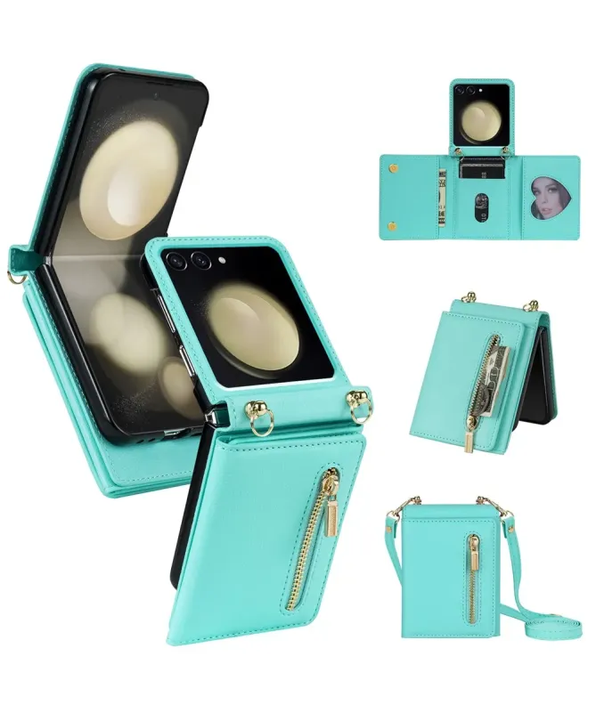 Coque Samsung Galaxy Z Flip 7 Portefeuille avec Fermeture Éclair | SEC