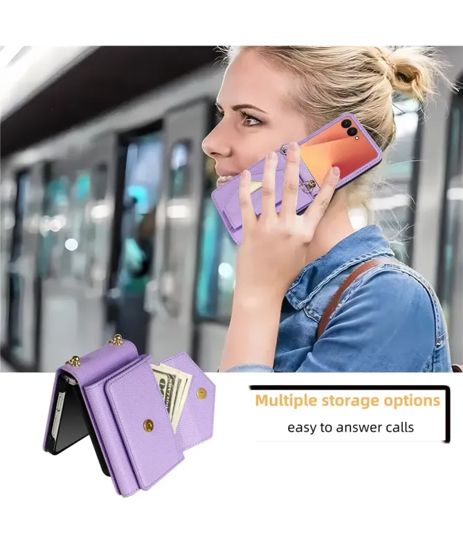 Coque Samsung Galaxy Z Flip 7 avec Porte-cartes et Sangle | AMBRA