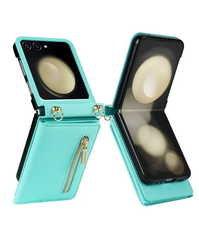 Coque Samsung Galaxy Z Flip 7 Portefeuille avec Fermeture Éclair | SEC