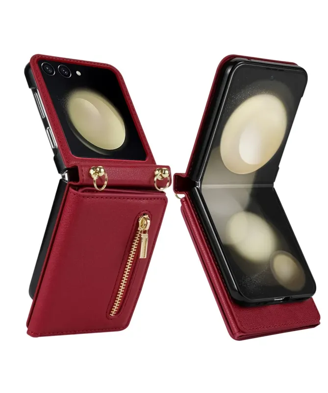 Coque Samsung Galaxy Z Flip 7 Portefeuille avec Fermeture Éclair | SEC