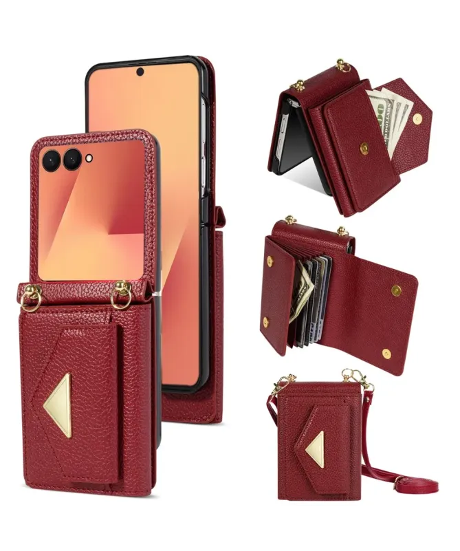 Coque Samsung Galaxy Z Flip 7 avec Porte-cartes et Sangle | AMBRA