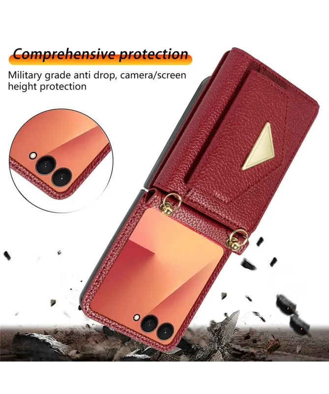 Coque Samsung Galaxy Z Flip 7 avec Porte-cartes et Sangle | AMBRA