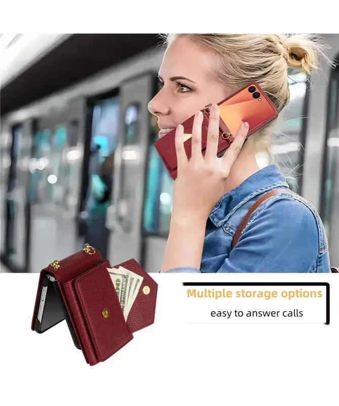 Coque Samsung Galaxy Z Flip 7 avec Porte-cartes et Sangle | AMBRA