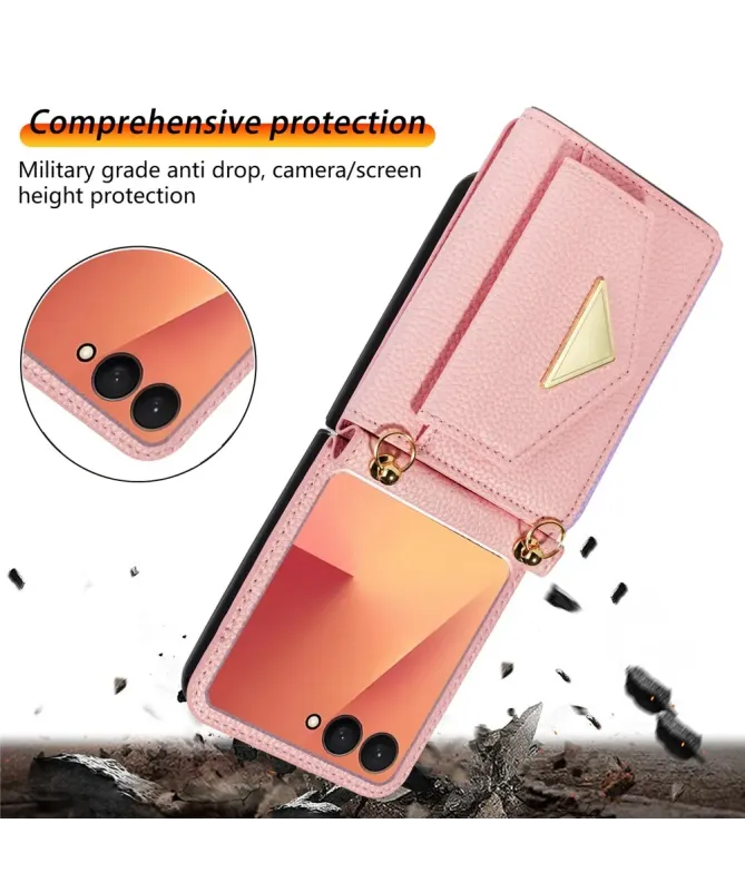 Coque Samsung Galaxy Z Flip 7 avec Porte-cartes et Sangle | AMBRA